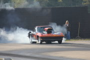 BLACK CORVETTE doing burnout